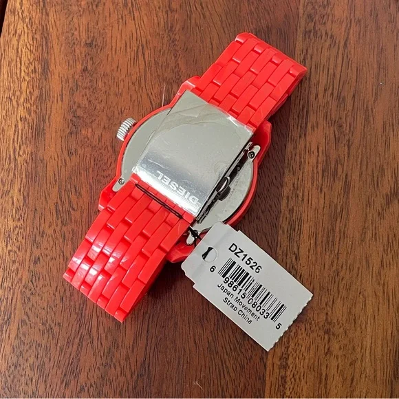 NIB Diesel Fluorescent Pink/Orange Unisex Watch DZ1526 - Picture 2 of 8